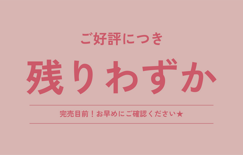 完売目前の商品を集めました