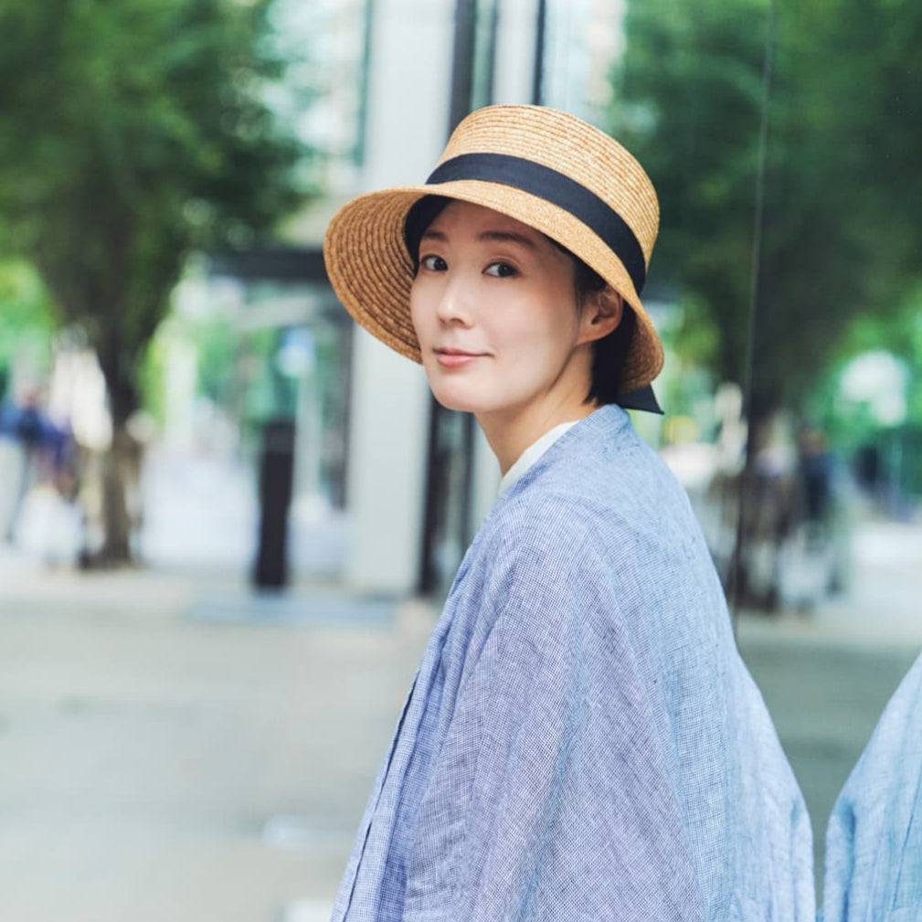 【春夏限定】ポークパイ型 女優帽