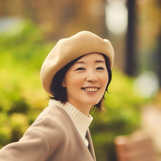 ANIS(アニス) ウール八角ビッグベレー キャメル