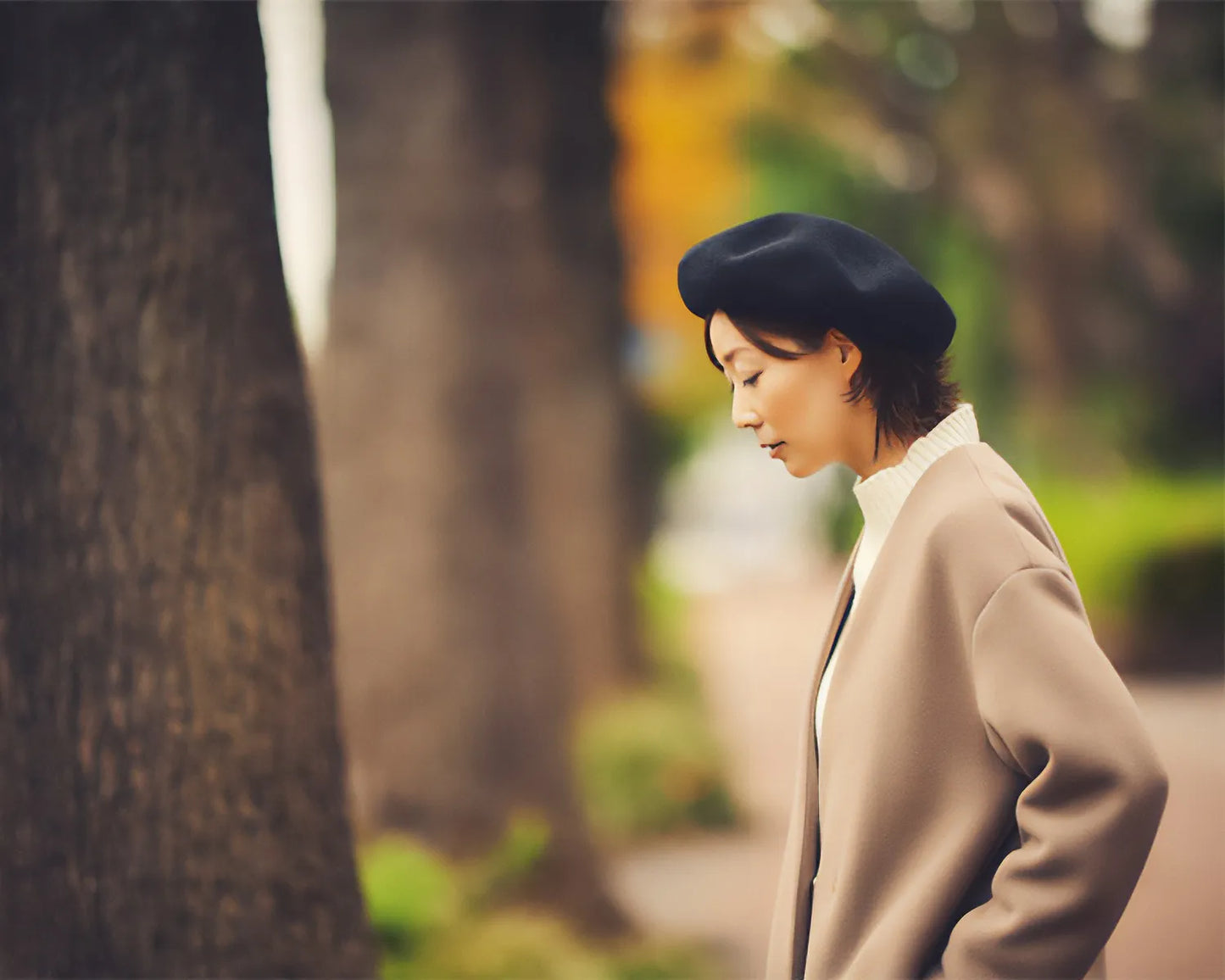 ANIS(アニス) ウール八角ビックベレー モカ