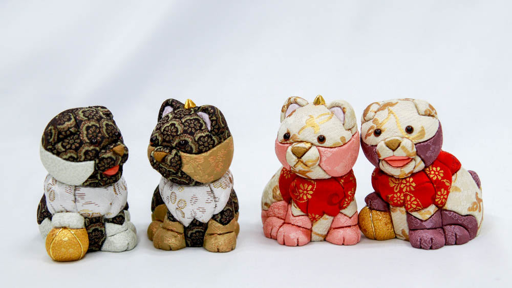 江戸木目込人形 Komainu charms(コマイヌ チャームズ)クロ