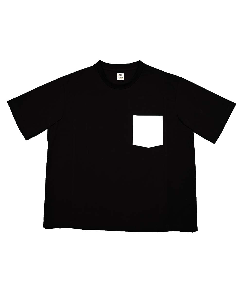 小幅織物Tシャツ白ポケット