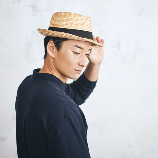 【春夏限定】麦わら中折れハット