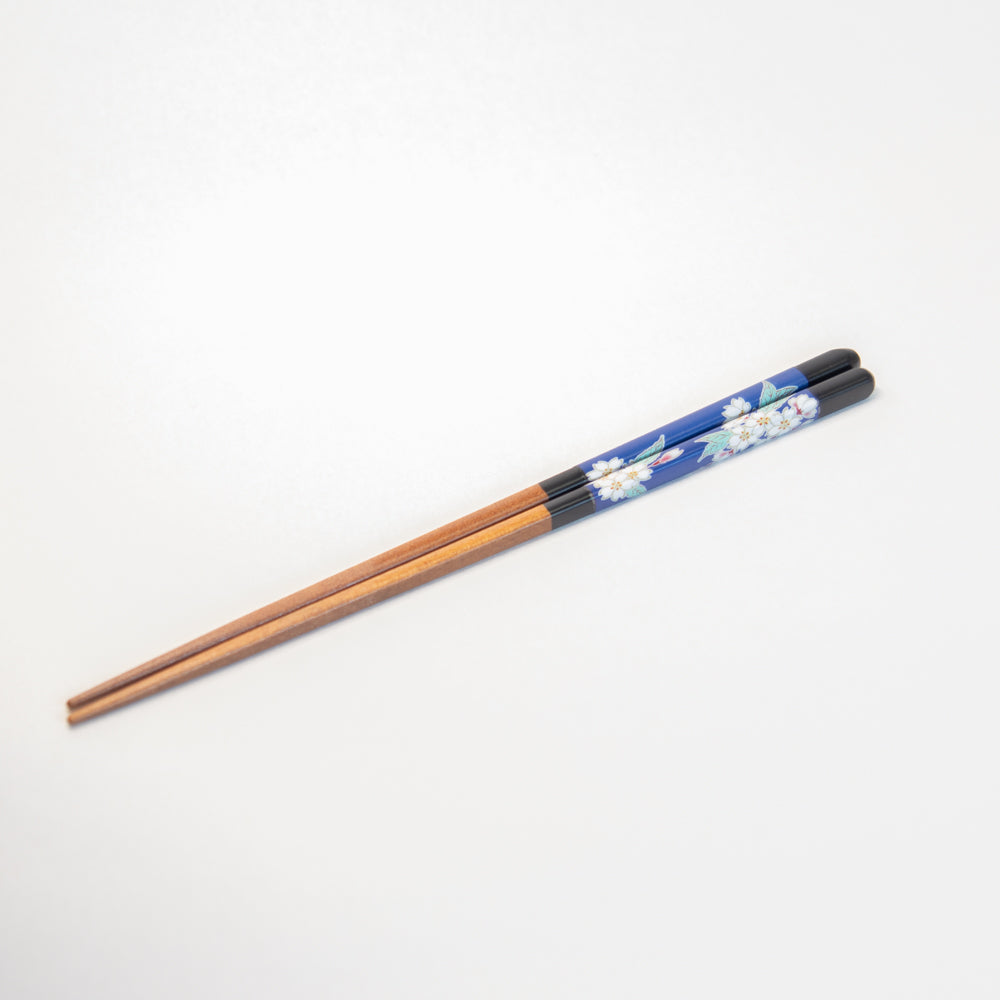 九谷色絵 × 若狭塗 夫婦箸 『桜』