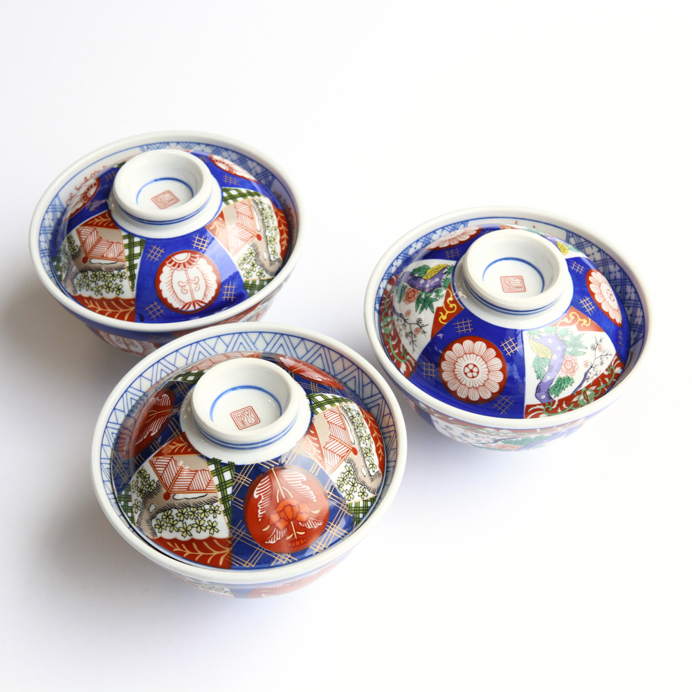 美濃の古陶 美濃焼 上錦小桜 5.0蓋丼 – 47 TREASURE