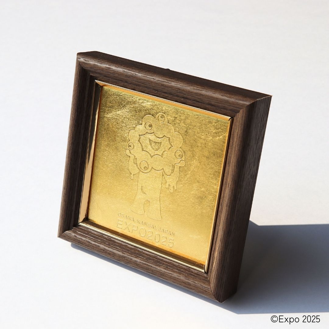 未開封　箔一　ミャクミャク　金箔 箔名画 ガラストレー　小皿　大阪万博 会場限定 大阪万博 会場限定】箔一 ミャクミャク 金箔 箔名画 ガラス