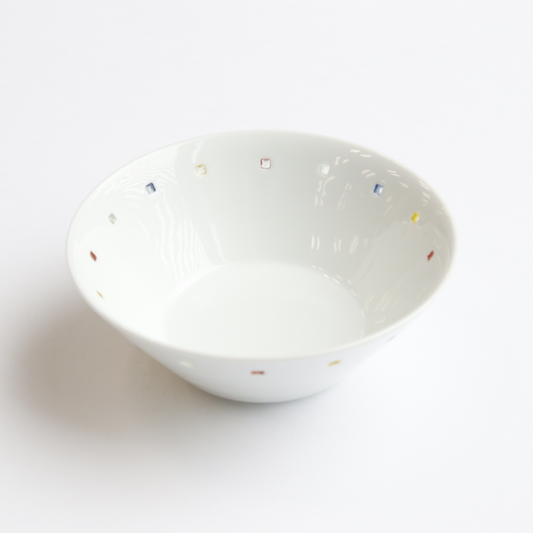 水晶カラフルスクエアラインVボウル