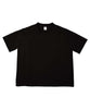小幅織物Tシャツ 黒ポケット