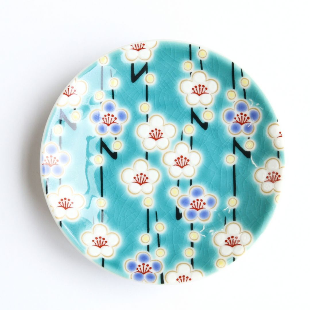 九谷焼 豆皿　梅